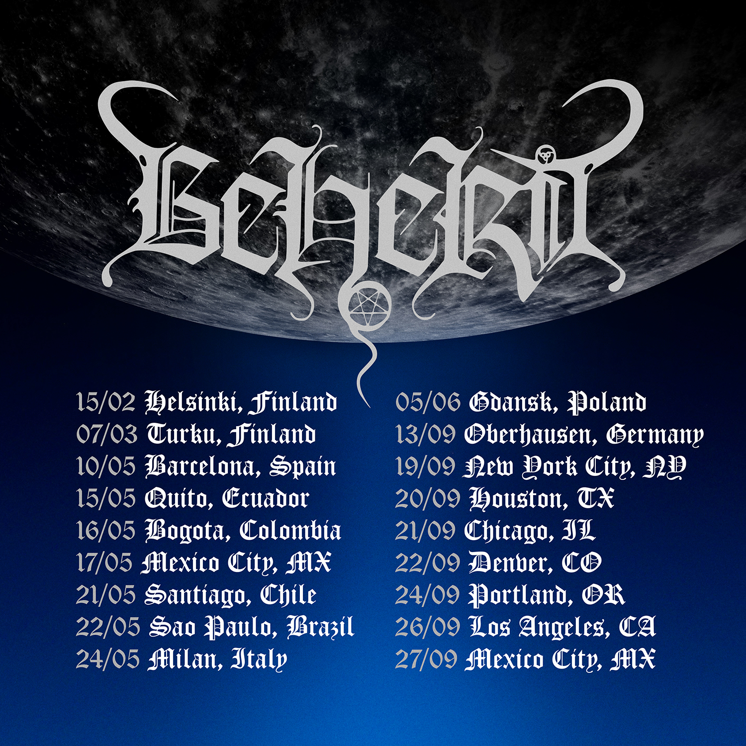 Beherit Tour Poster